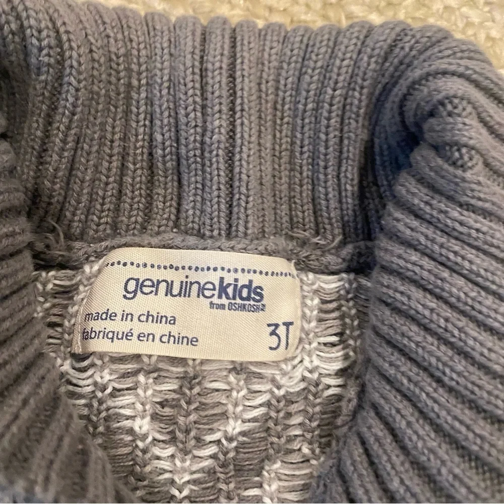 Boys sweater cardigan fair isle gray OshKosh B'gosh 3T